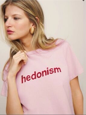 Reformation Pink Crewneck Tee